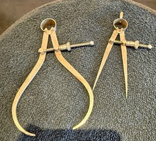 Vintage  Draughtsmen Equipment ~ LS Starrett Calliper/ Moore & Wright's Compass