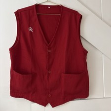 Target Store Employee Work Red Vest Uniform Size Large Buttons Pockets