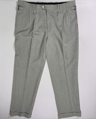 dress pants baggy Blue Wide Leg Pleated Dress Trousers Unhemmed Unfini comfortable wearno sagging Baggy back in dress pants