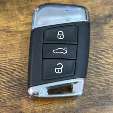 GENUINE VW 3 BUTTON REMOTE KEY FOB PASSAT VERY GOOD CONDITION CHECKED WORKING