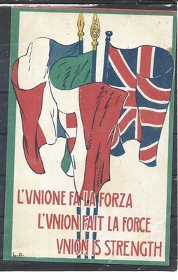 1918 WW1 THE UNION MAKES THE FORCE TRIPLE ALLIANCE