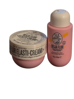 Bundle Of 2 -  SOL DE JANEIRO  Elasti Body Cream 2.5oz Sealed & 3 oz. Body Wash