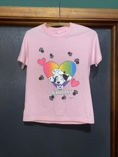 Vtg 90s Disney 101 Dalmations Kids Single Stitch Shirt Pongo and Perdita 14-16