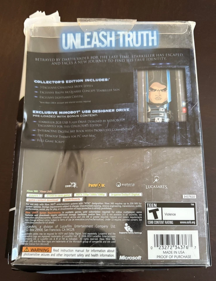 Star Wars The Force Unleashed II - Collector's Edition Xbox 360 - New & Sealed - Image 2 of 4