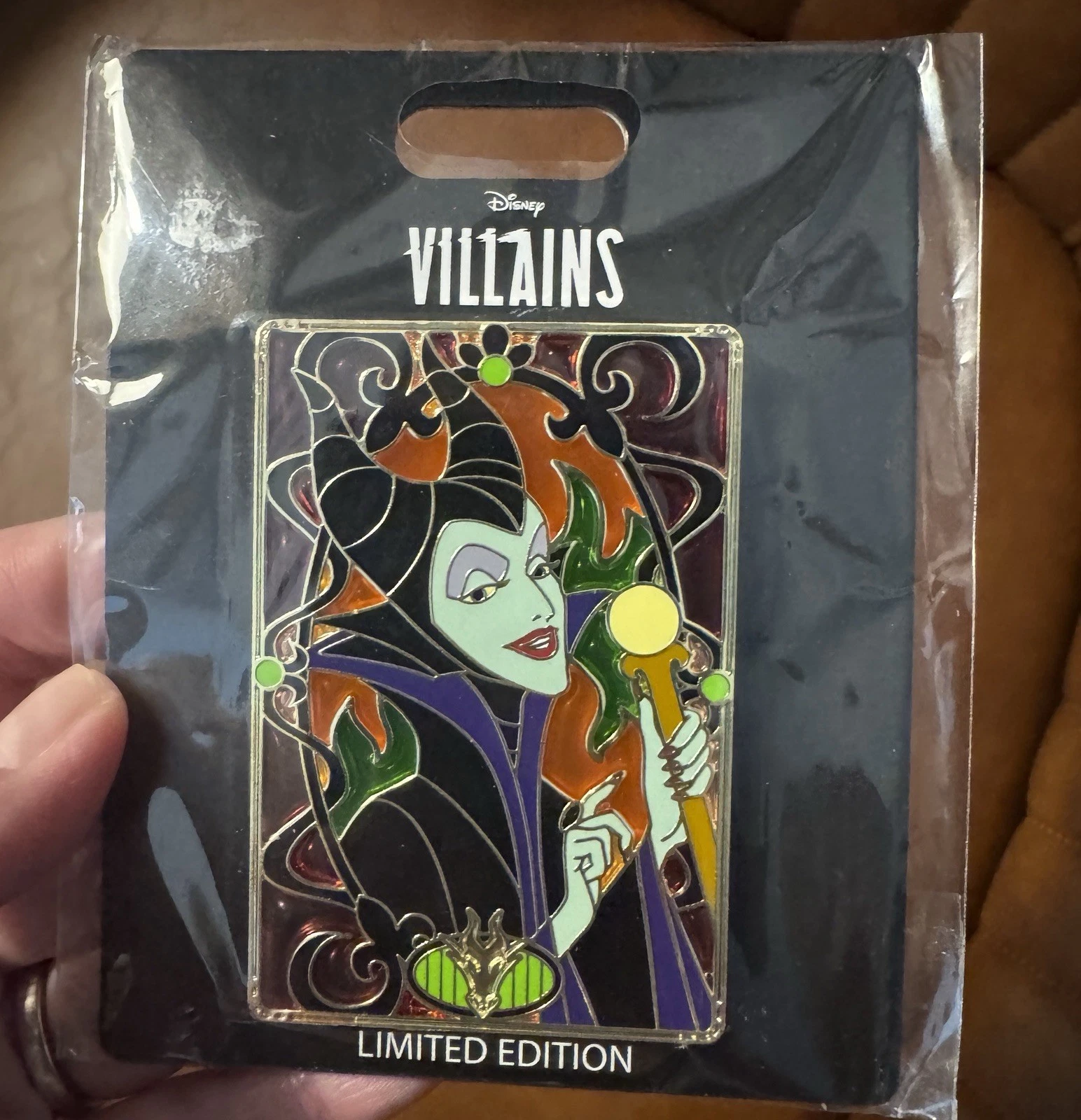 Villains Stained Glass Series Maleficent Limited Edition Disney Pin PALM
