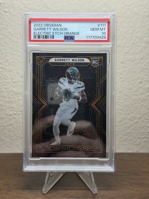 2022 Panini Obsidian - Rookies Garrett Wilson #111 Electric Etch Orange /75 (RC)