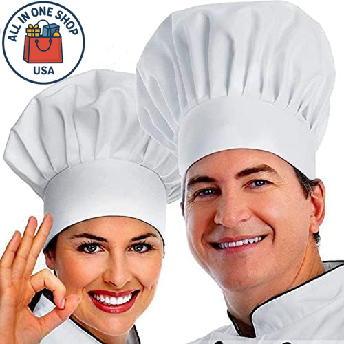 Kitchen Collection Factory Outlet Chef Hat, 2PCS Adult Premium Adjustable Elastic Baker Kitchen Cooking ...