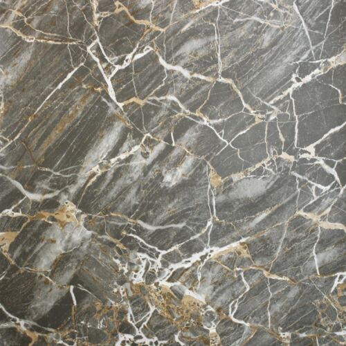 Crown Carbon Onyx Charcoal Wallpaper M1749 - Faux Metallic Marble Granite Stone - Picture 1 of 7