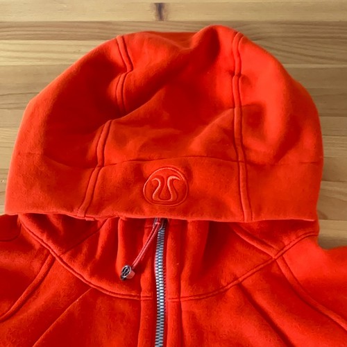 Lululemon Hoodie Women 0 Scuba Full-Zip Cropped Sweatshirt Solar Orange W3GE0S - Picture 10 of 11