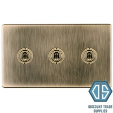 Antique Brass Screwless Switches and Sockets Flat Concealed Plate