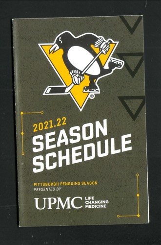 Pittsburgh Penguins--2021-22 Pocket Schedule--Labatt Blue Light - Picture 1 of 2