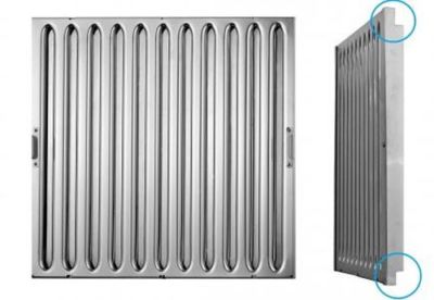 gastlando - Flammschutzfilter Bauart A 400 x 500 x 40 mm für 20 - 25 mm Schienen