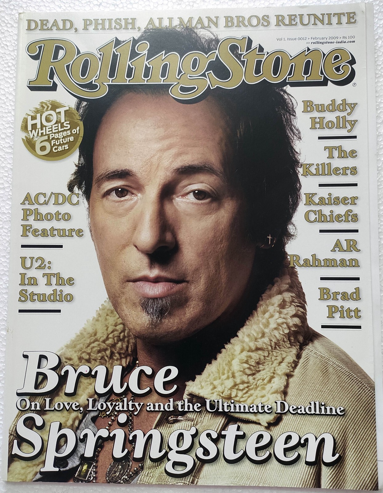 Rolling Stone Feb 2009 Buddy AR Rahamn Bruce Springsteen Ani DiFranco Brad Pitt