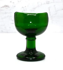 Vintage Emerald Green Glass Eye Wash Cup Optical Marked W - Made In England