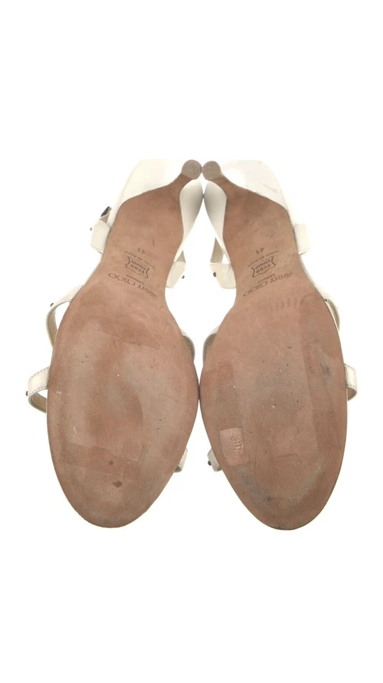 Jimmy Choo Sandalias de cuero vintage para mujer EE. UU. 11, funciona talla completa pequeña Foto 3 de 4