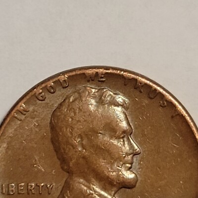 1964 D Lincoln Penny L and In God We Trust on Edge & Large BERTY