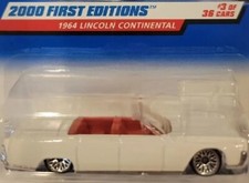 2000 Hot Wheels #63 First Editions 3/36 '64 LINCOLN CONTINENTAL (E)
