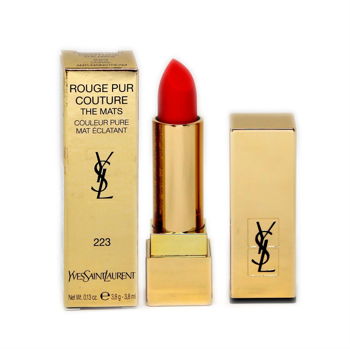 YSL ROUGE PUR COUTURE THE MATS COULEUR PURE #223-CORAIL ANTI