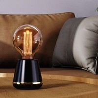 Dekorative Vintage Retro Tischleuchte I Industrie Tischlampe Metall E27 Schwarz