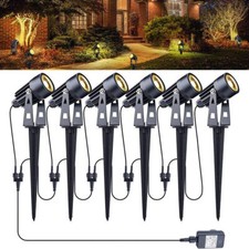 4/6Pcs LED Garden Spike Lights Mains Outdoor Spotlight Waterproof Landscape Lamp