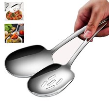 X-Large Serving Spoons Set Stainless Steel Slotted  Serving Spoon 9.8" 2-Pack
