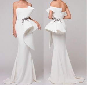 white strapless mermaid gown
