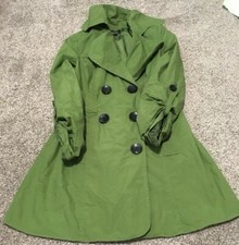 Xoxo Womens’ Spring Trench Coat Green Size S J15