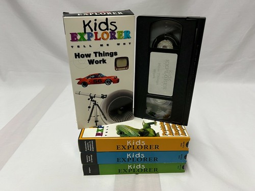 SET /4 KIDS EXPLORER VHS TAPES HOME SCHOOL SCIENCE SOUND ENERGY DINOSAURS WHY? - Picture 10 of 12