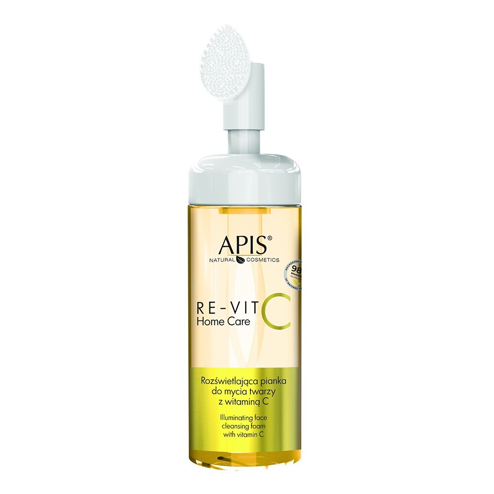 Apis Re-Vit C Brightening Face Cleansing Foam with Silicone Brush 150ml