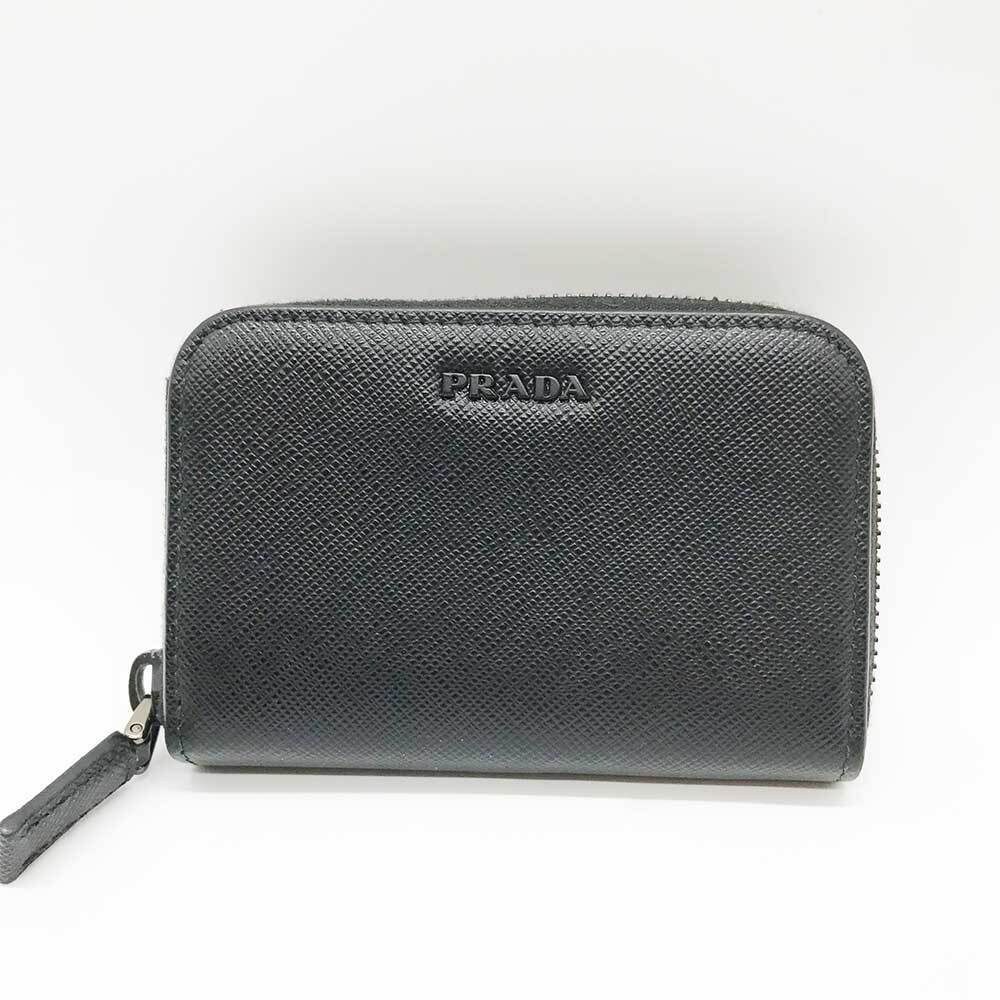 Prada Coin Case Saffiano Leather Black | eBay Prada Coin Case Saffiano Leather Black | eBay