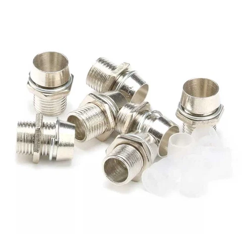5x / 10x LED Fassung Halter 3mm 5mm Metall Chrom Schraub Sockel + Isolator
