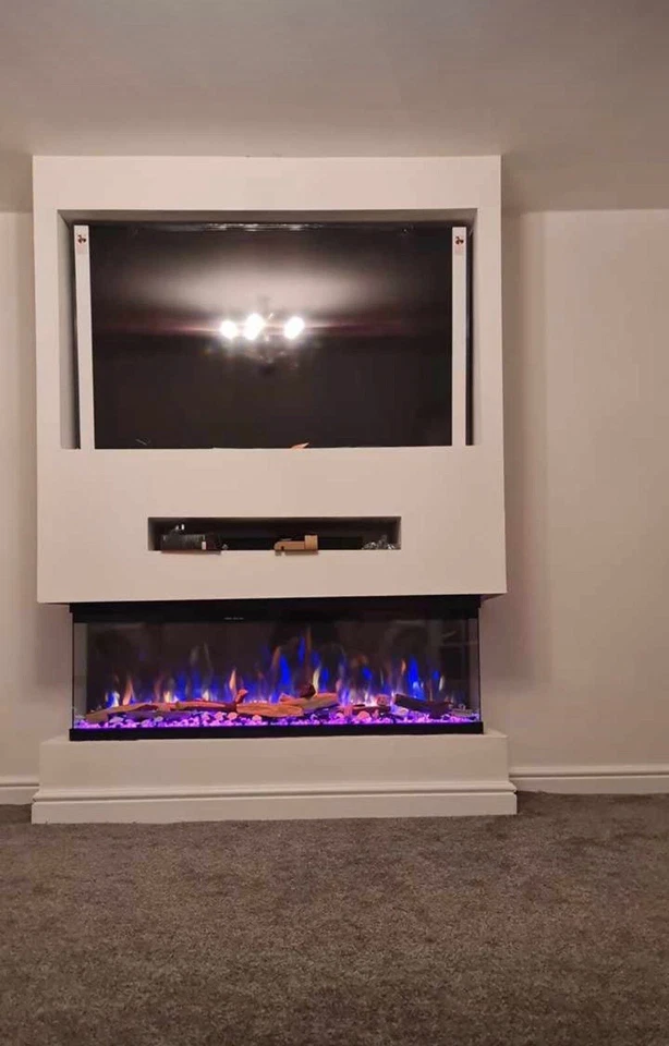 2025 Panoramic 3 Sided Electric HD LED Media Wall Deep Fire 1500 mm 60 inch New! - Image 2 of 4