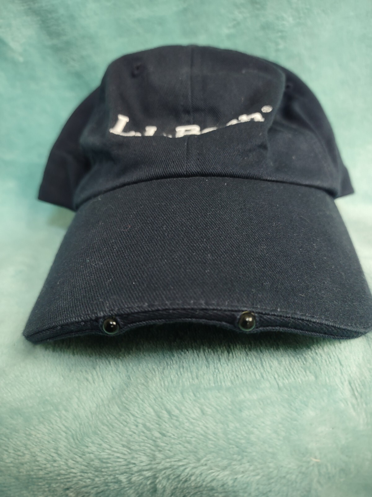 LL Bean Adjustable Strap Hat Cap With Headlamp/Lights Light Up Blue eBay