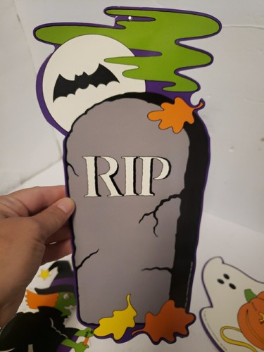 4 Vintage GLOW IN THE DARK 1995 CHL HALLOWEEN DIE CUTS WALL DECOR HONG KONG LOT - Picture 4 of 14
