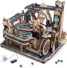 ROKR Marble Run Electric Spaceport 3D Wooden Puzzle Toys Games Boy Building Toys