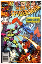 WEB of SPIDER-MAN #67 (1990) Newstand Edition! Green Goblin! Marvel Comics!