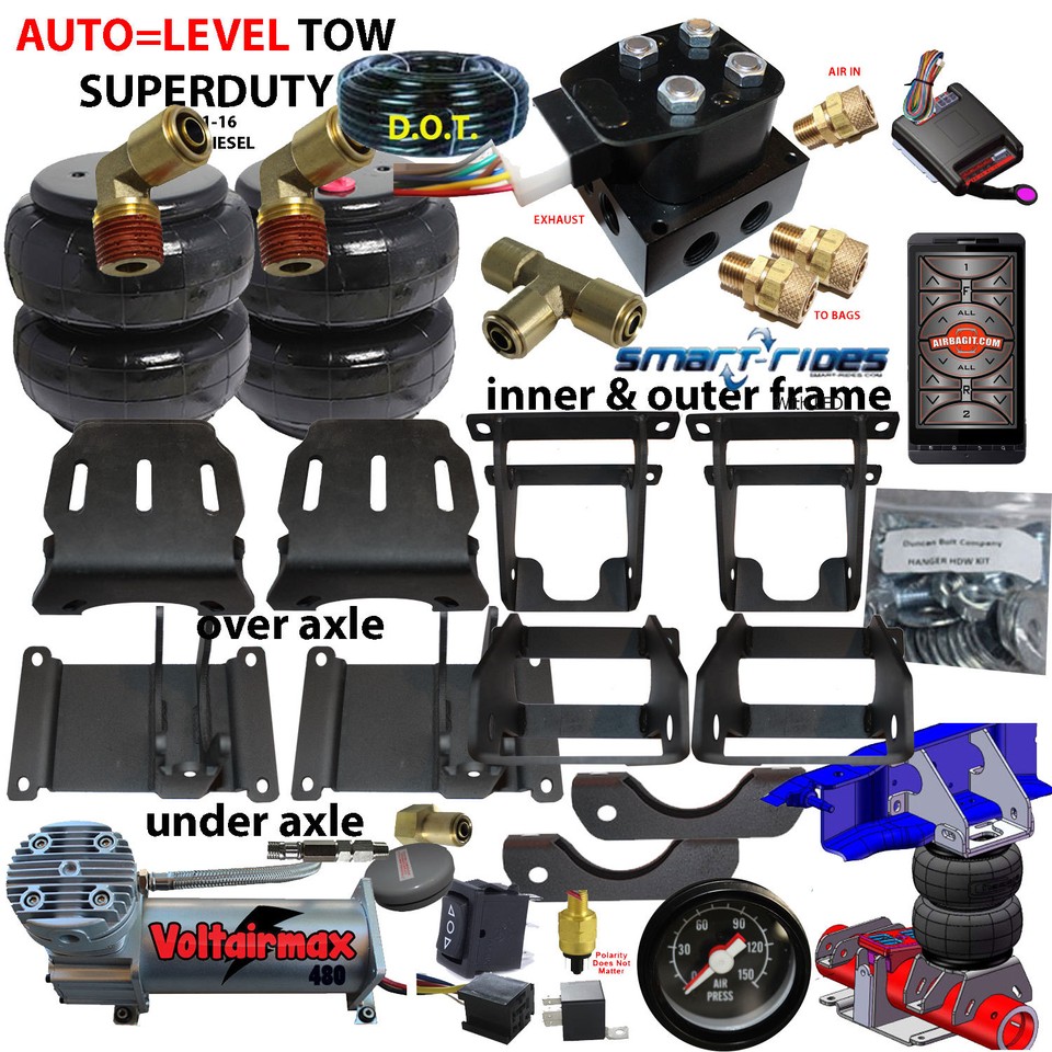 Rear Suspension Air Bag TOW 199910 Ford F250/350 2wd/4wd Over Load