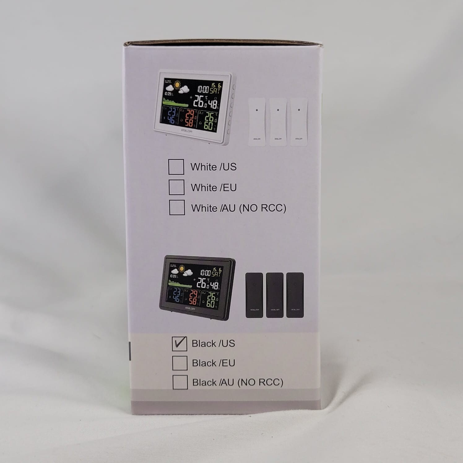 BALDR Wireless Color Weather Station Black w/ 3 Remote Sensors New Open Box