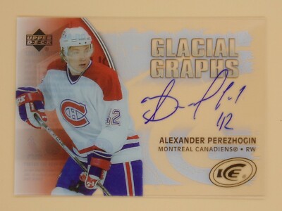 2005-06 Upper Deck Ice Glacial Graphs Alex Perezhogin Autograph #GGAP Canadiens