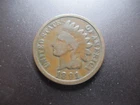 1891 Indian Head Penny Cent VG-F
