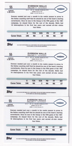 (3) Everson Walls 2024 TOPPS CHROME PRISM REFRACTOR + BASE CARD LOT #55 COWBOYS - Picture 2 of 2