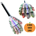 LED Light Up Skeleton Hand Halloween Party Costume Flashing Toy Prop Wand Kids