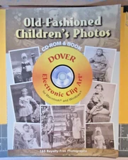 NIP-1860-1920's Old-fashioned Children's Photos~165-DOVER-CD-ROM & Book Clip Art