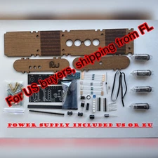 Nixie Tube Clock Kit IN14 Gofra (With tubes) and Wooden Enclosure. 12 H.F.