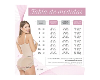 Faja BODY SISA SLEEVE AND PANTY WITH LACE. Size L • Beige | eBay