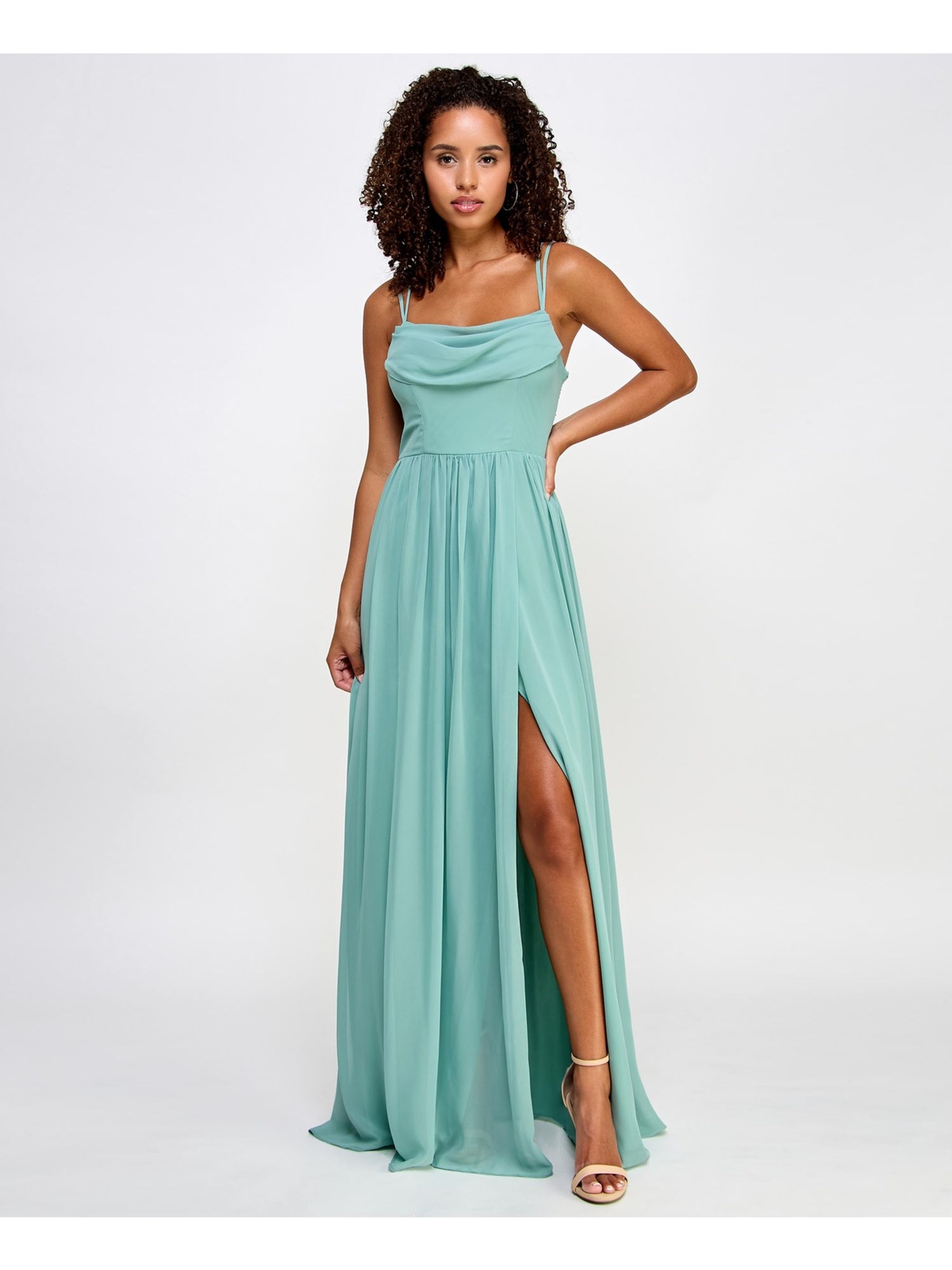 Женское зеленое вязаное крючком платье CITY STUDIO с искусственным запахом на спине для юниорок 5\6