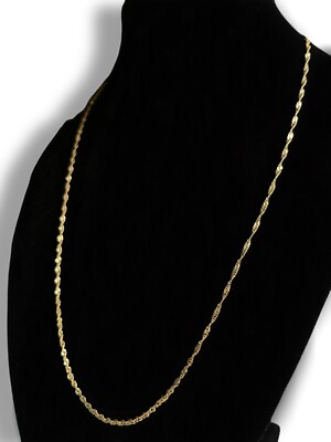18k Italian gold Twist Chain Necklace