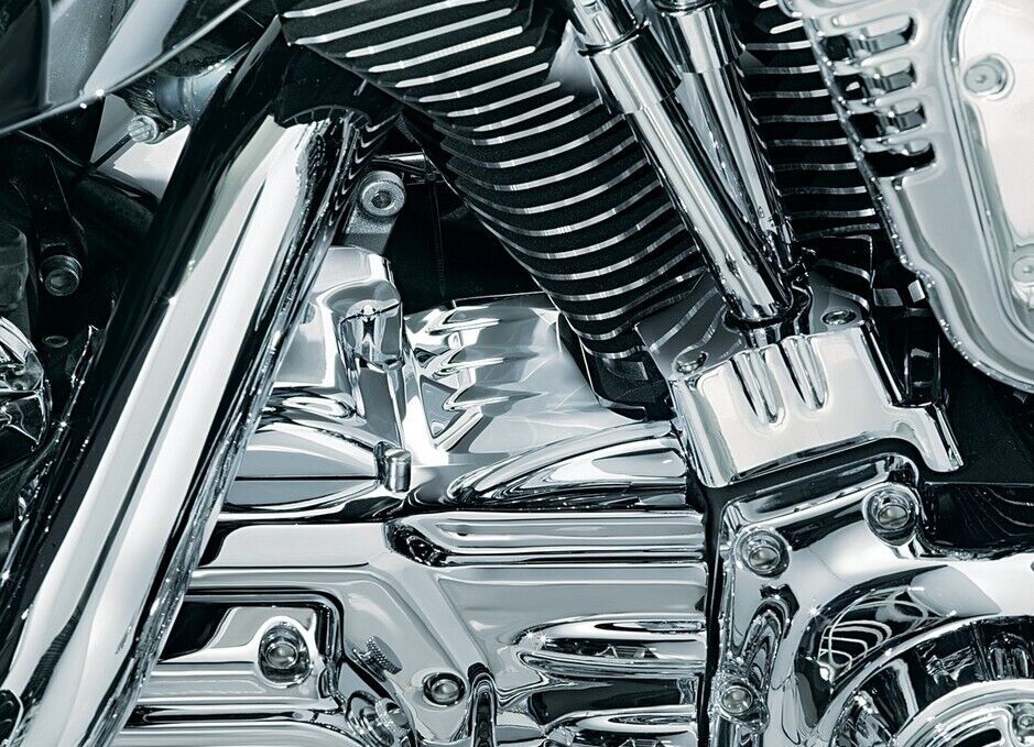 Chrome ABS Rear Cylinder Base Cover – Fits Harley Touring FLHT / FLHR / Bagger 2002–2006