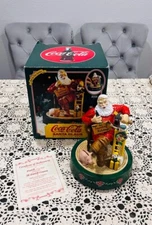 Coca-Cola Santa Claus Die-Cast Mechanical Coin Bank Vintage Ertl 1993 COA