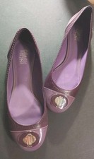 Women's Shoes Ballet Flats Shanon PL Cap Toe with Logo Button No Size See Photos